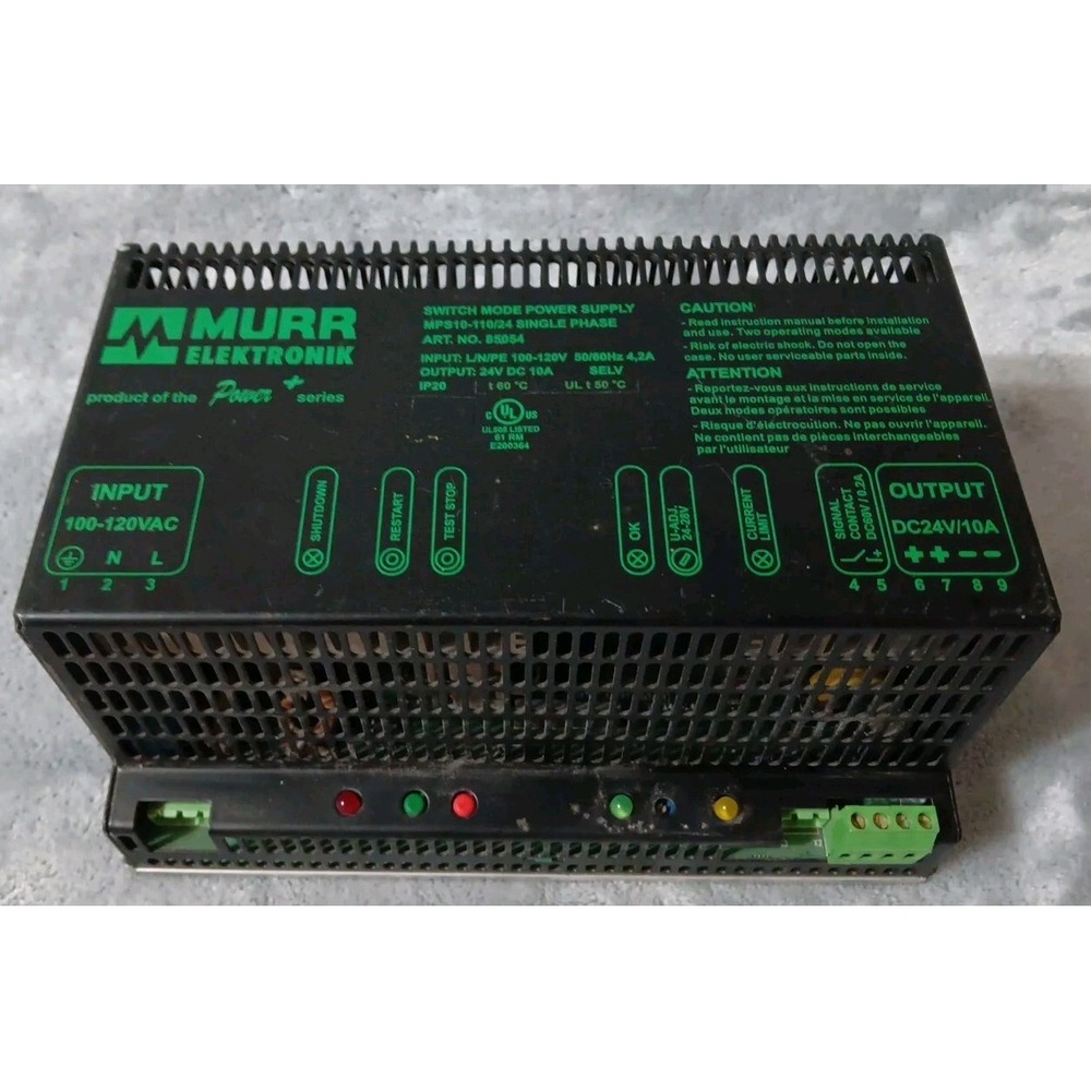 Murr Elektronik MPS10-110/24 Single Phase Switch Mode Power Supply PARTS READ